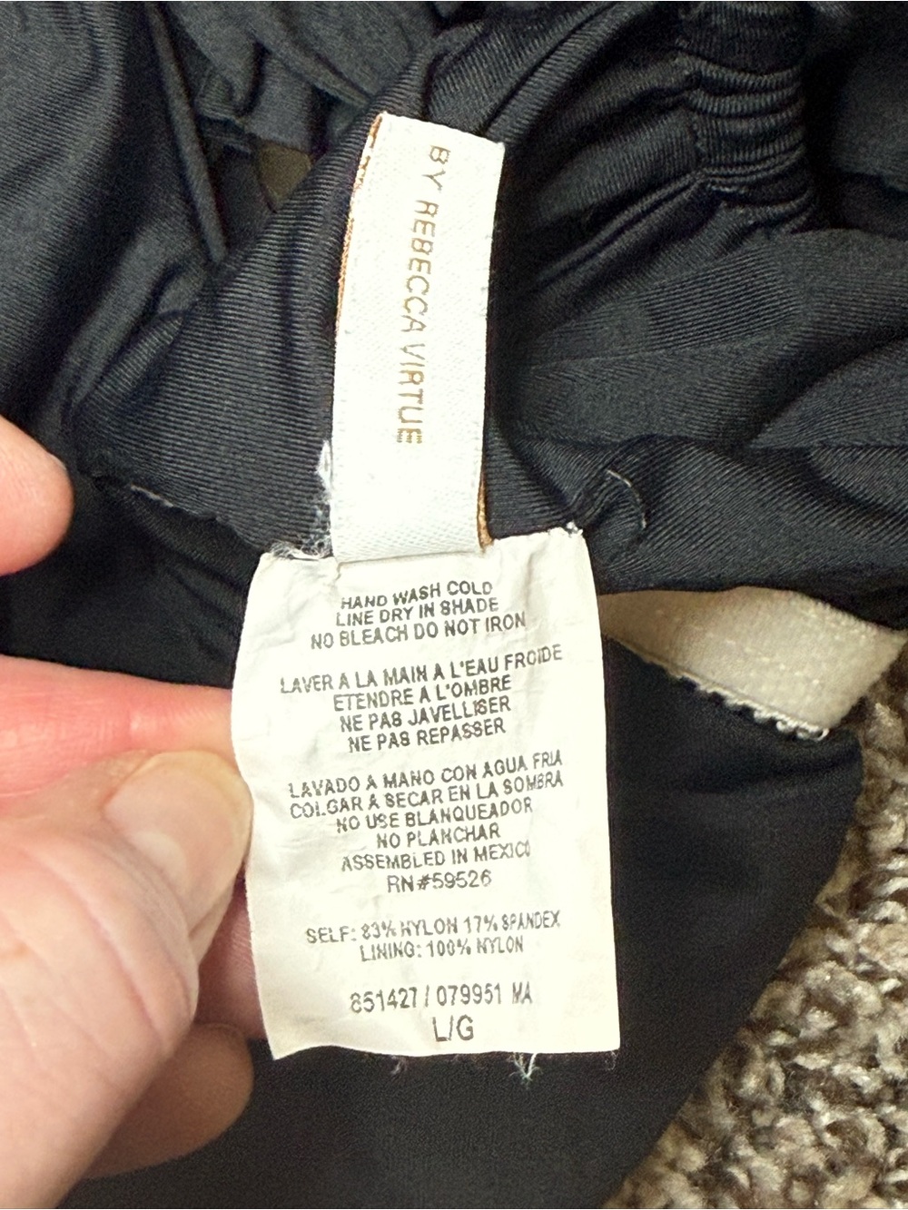 BECCA Black Swimsuit with Gold Logo Tag - Picture 7 of 7